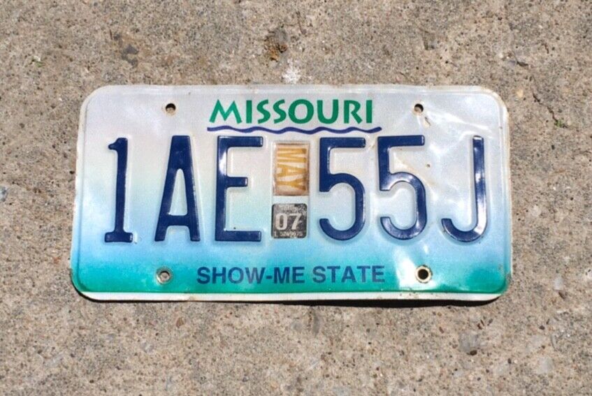Vtg. Missouri 2007 License Plate  ~1ae 55j~may•show-me State Man Cave Bar, Decor