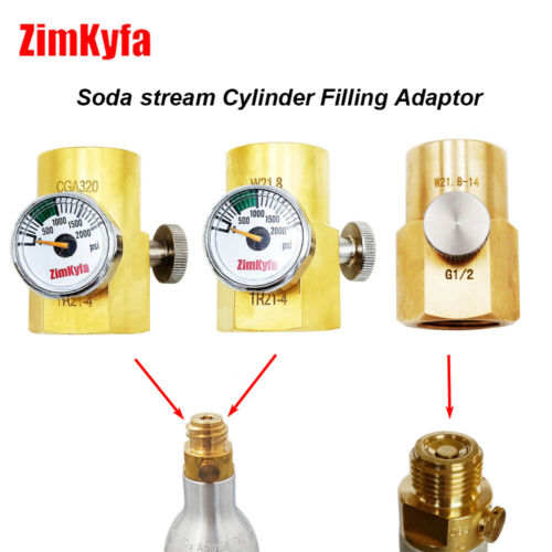 Co2 Cylinder Refill Adapter Fill Station W21.8-14 Cga320 For Soda Stream Maker