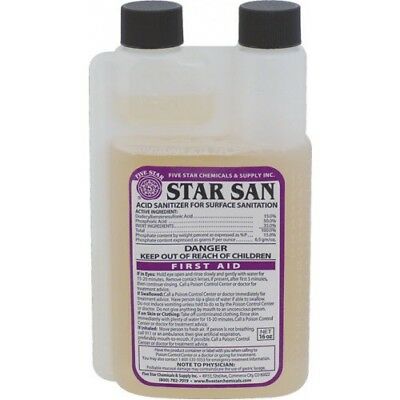 Star San 16oz Acid Sanitizer, No Rinse Food Grade Homebrew Beer Wine Moonshine