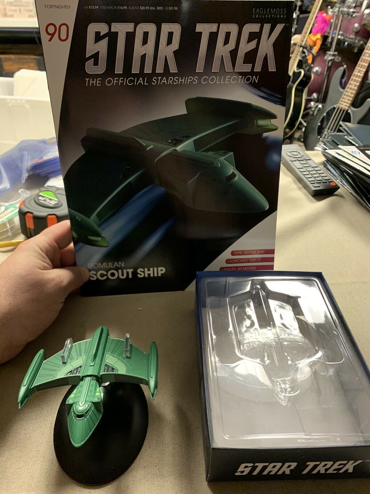 Eaglemoss Star Trek Romulan Scout Ship Issue # 90 Model And Magazine