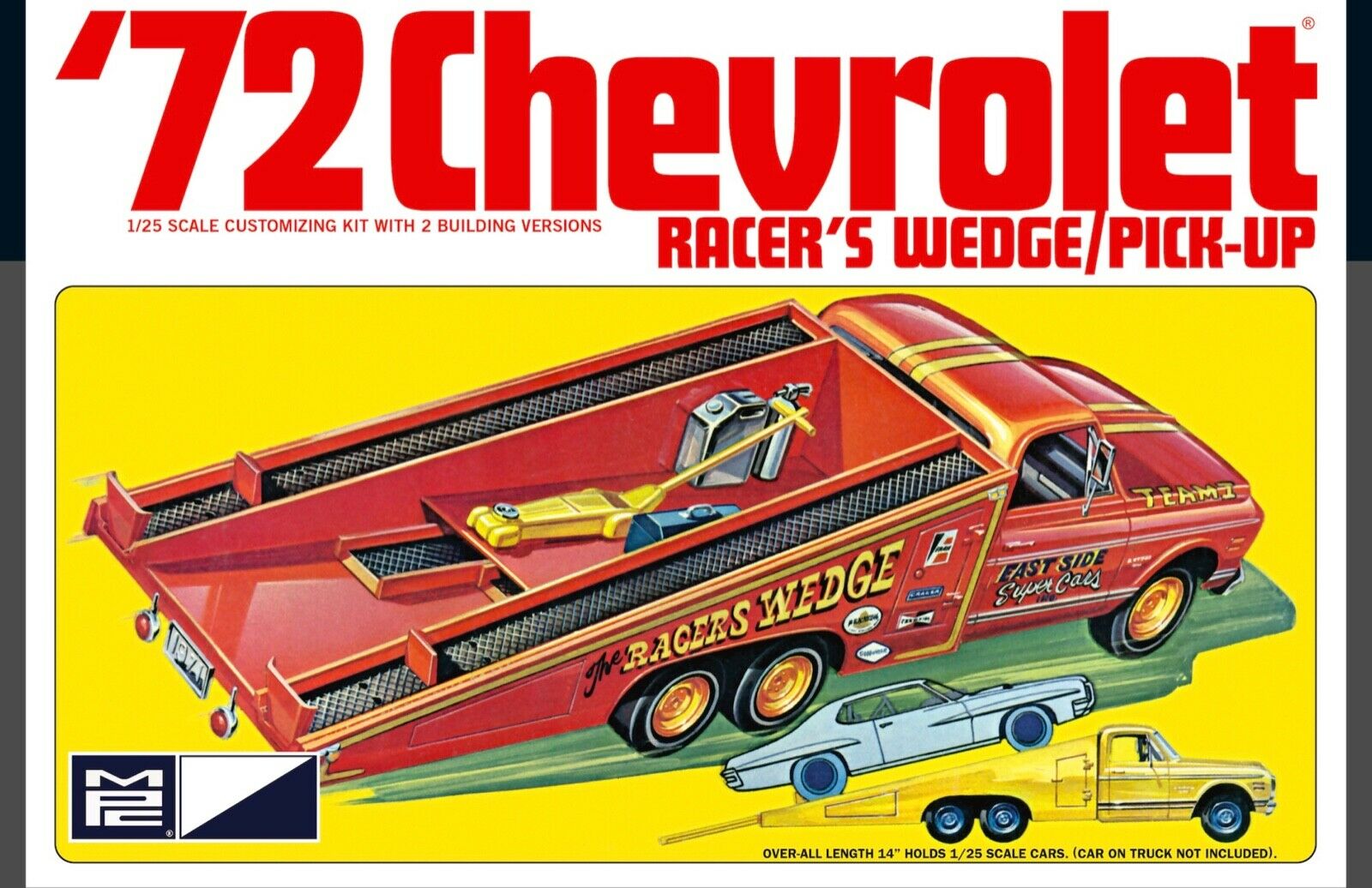 Mpc 885 1972 Chevy Cheyenne Pickup Ramp Truck Racer’s Wedge 2n1 Kit 1:25