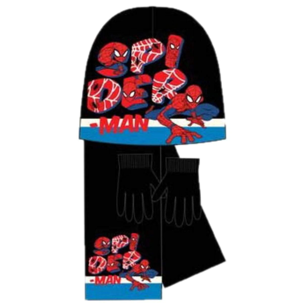 Marvel Spiderman Hat Scarf And Gloves Winter Set