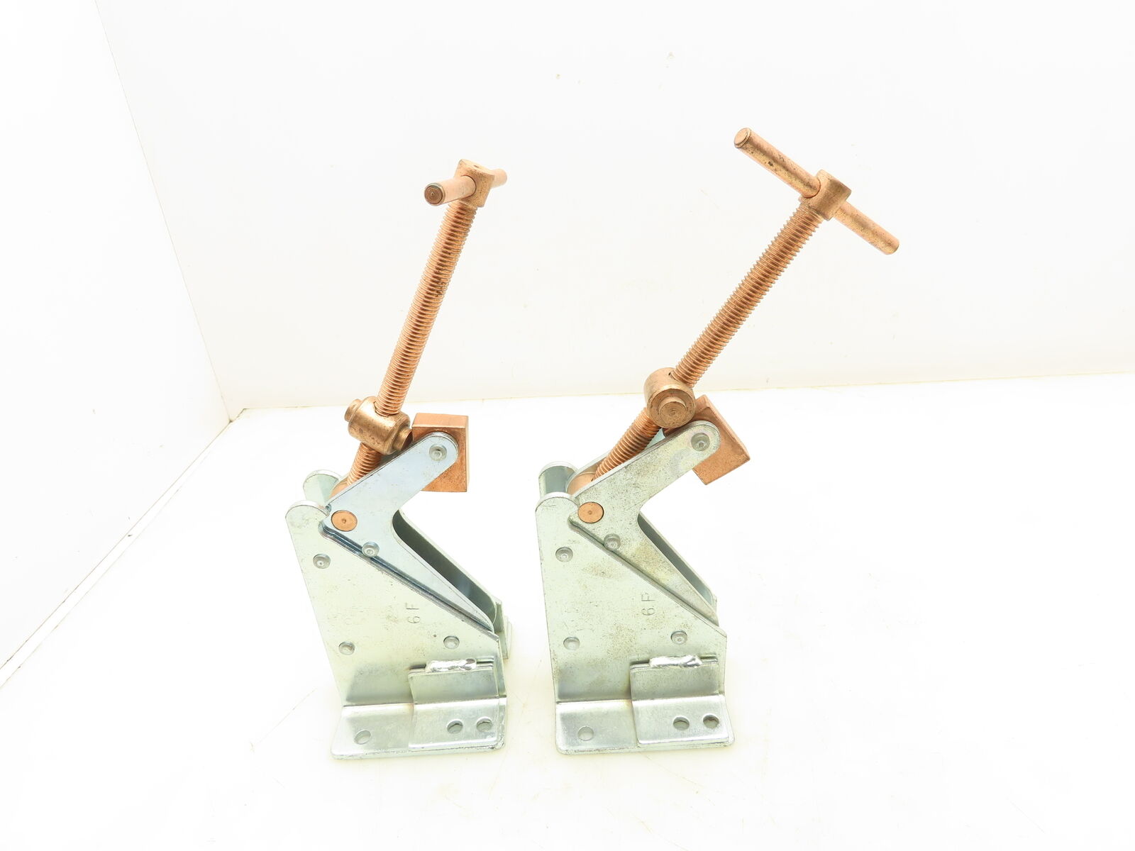 Kant-twist 6f Quick Acting Fixture Clamp Copper Jaw 6" Opening  Lot Of 2