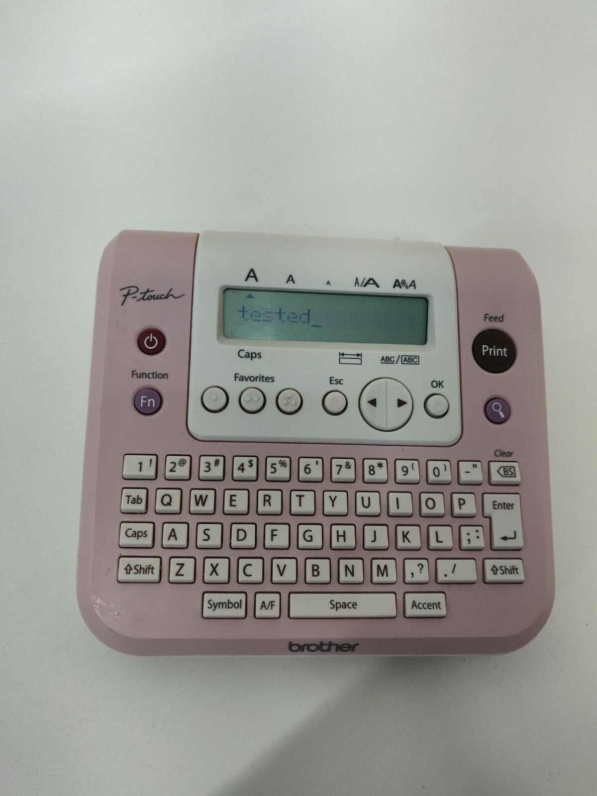 Brother Pt-128af Thermal Label Maker Printer Pink - See Pictures Small Scuffs