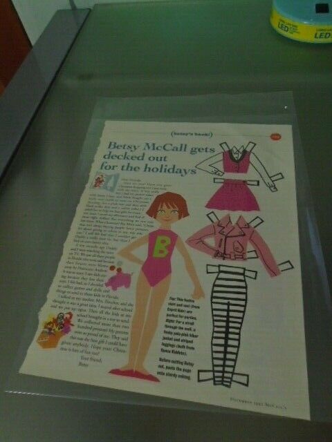 Vintage Betsy Paper Doll 1992 Betsy Mccall Gets Decked Out For The Hoildays