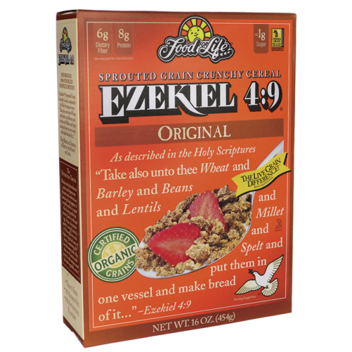 Food For Life Ezekiel 4:9 Sprouted Grain Crunchy Cereal - Original 16 Oz Box.