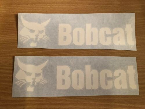 Bobcat Skid Steer 9” Decal Sticker Vinyl  (set Of 2) - White