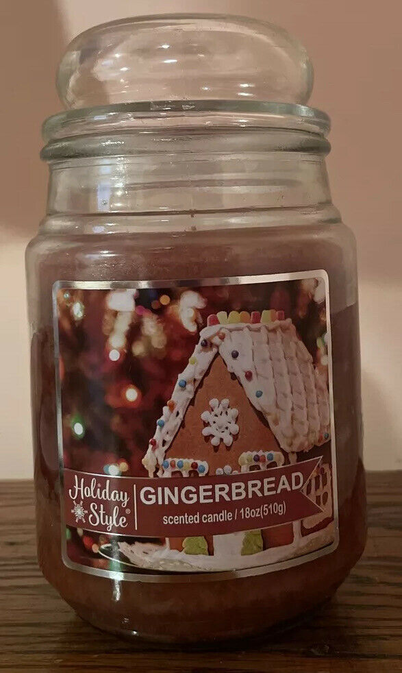 Holiday Style Gingerbread Scented Candle - 18 Oz. New