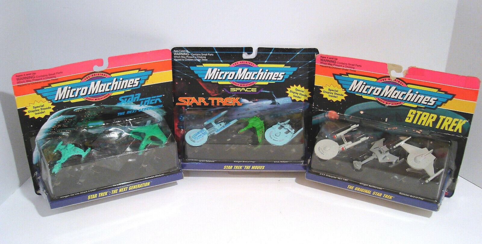Micro Machines 1990's Star Trek 3 Sets Original The Movies Next Generation New!