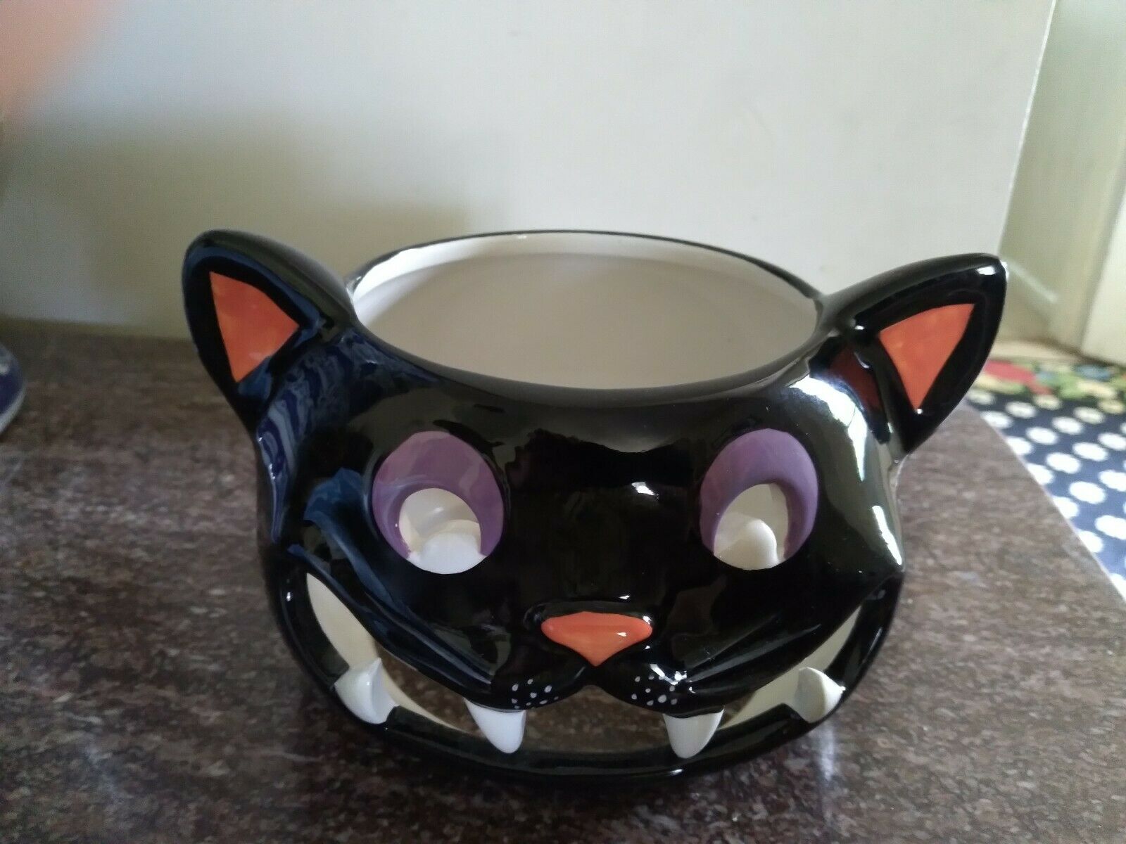 2012~ Yankee Candle 🎃 Black Cat Jar Holder Halloween New