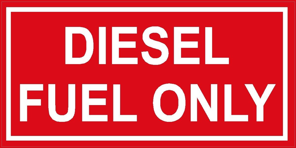 Diesel Fuel Only Decal Sticker - Sm Thru Xl - Various Colors