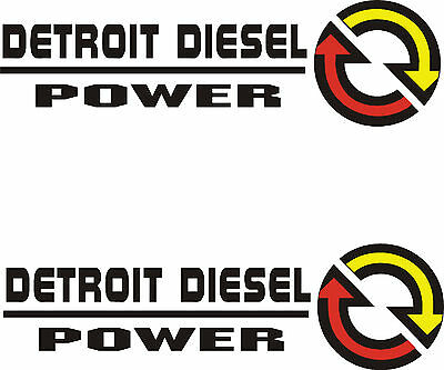 Dx 2- Detroit Diesel Power  Vinyl Decals 2 1/2" X 9" Each