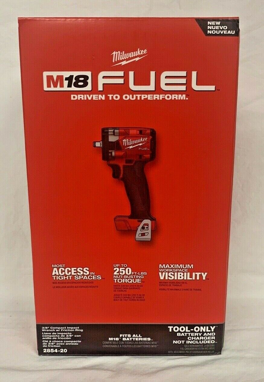 Milwaukee 2854-20 M18 Fuel 3/8 In. Compact Impact Wrench W/ Friction Ring (nib)