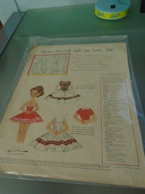 Vintage Betsy Mccall Paper Doll 1958 Betsy Mccall Looks For Easter Eggs