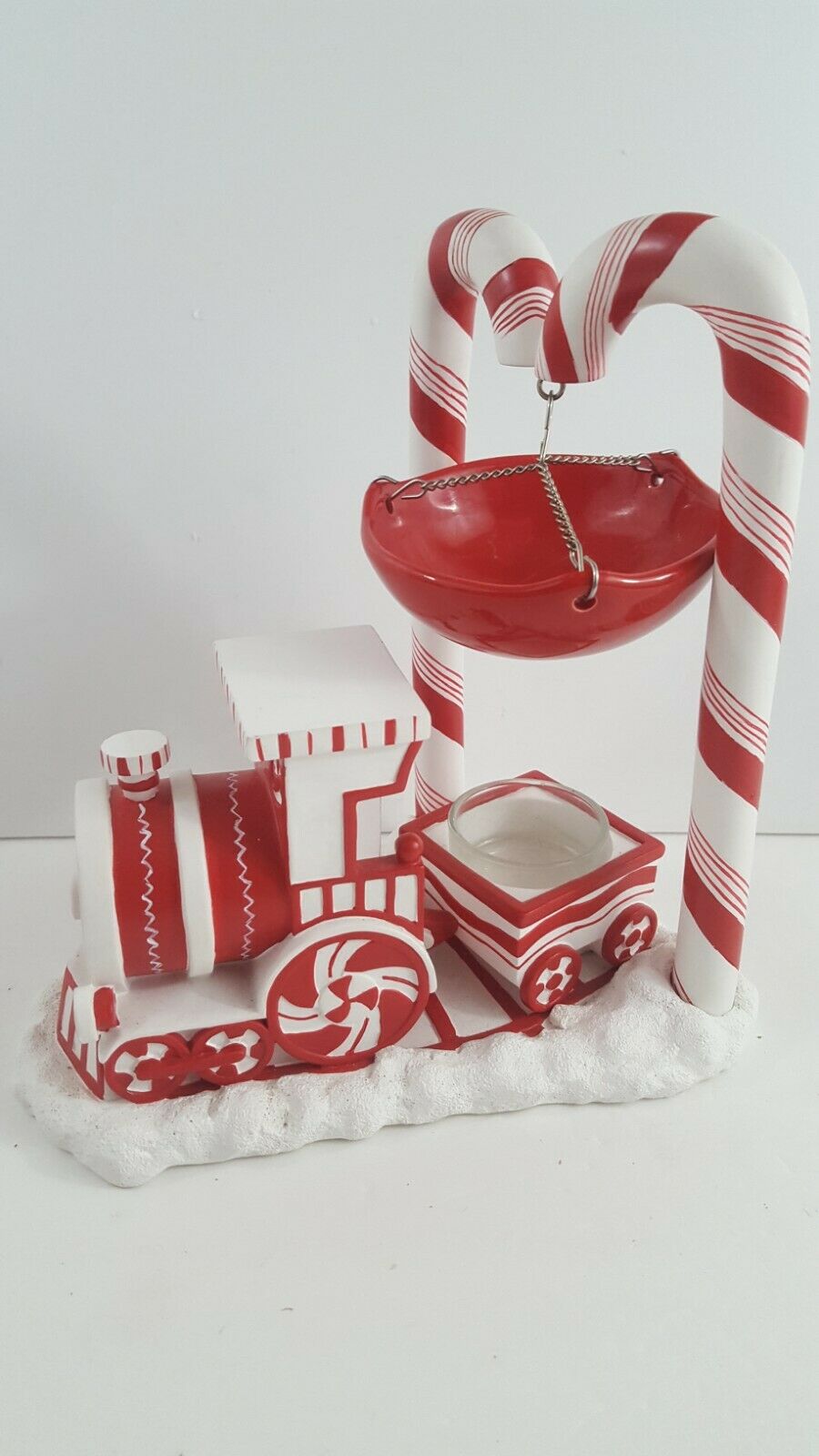 Yankee Candle Candy Cane Peppermint Train Tart Warmer Christmas Holiday