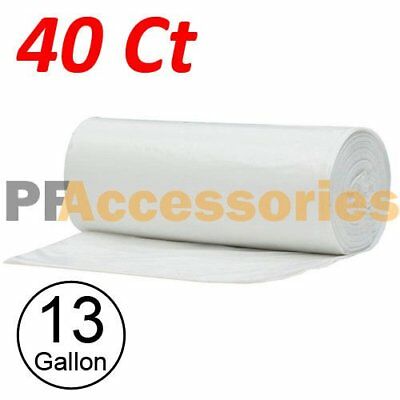 40 Strong 13 Gallon Commercial Kitchen Trash Bag 13 Gal Garbage Bag Yard (clear)