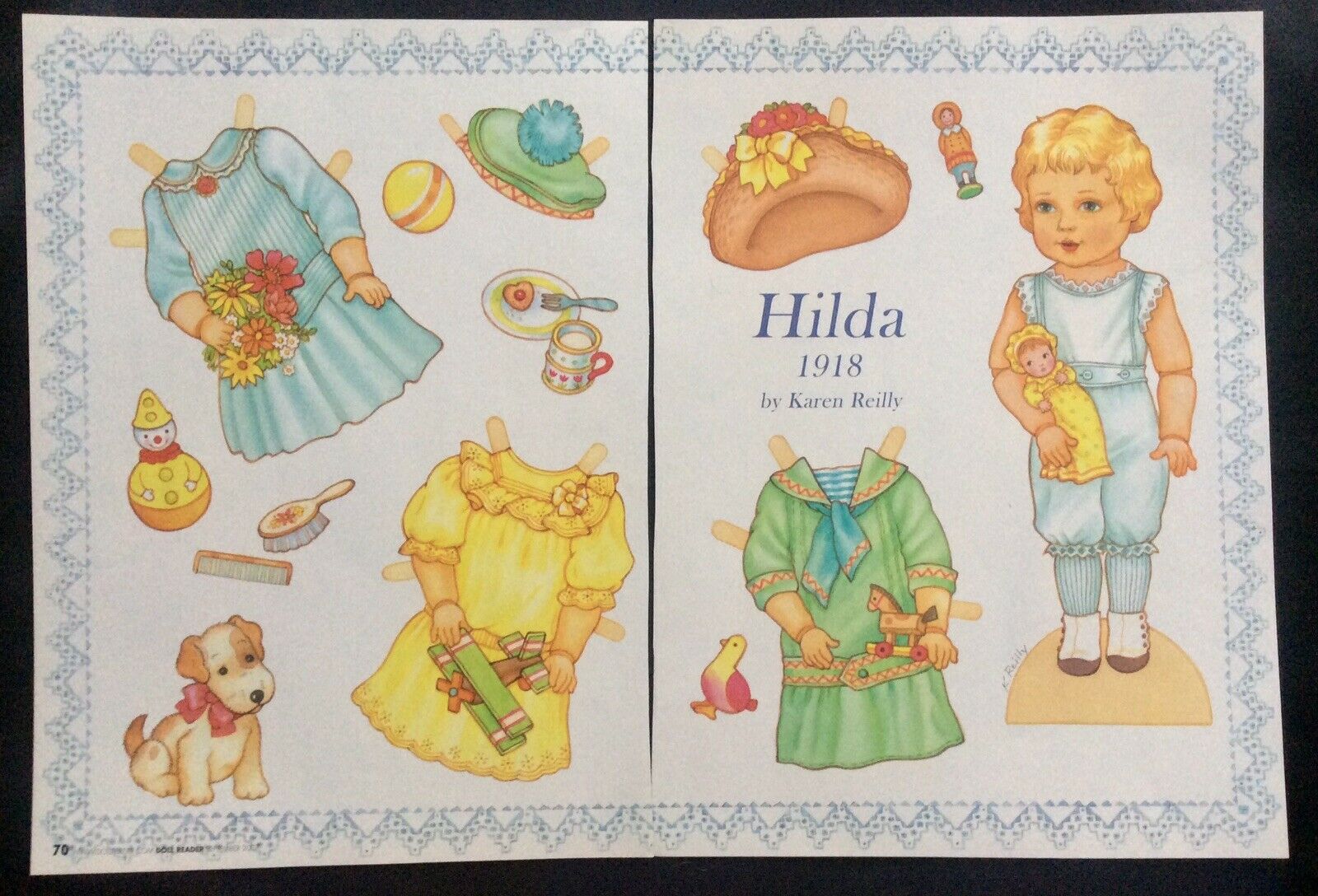 Hilda Doll Of 1914 Mag. Paper Doll Uncut, By Karen Reilly, 2007