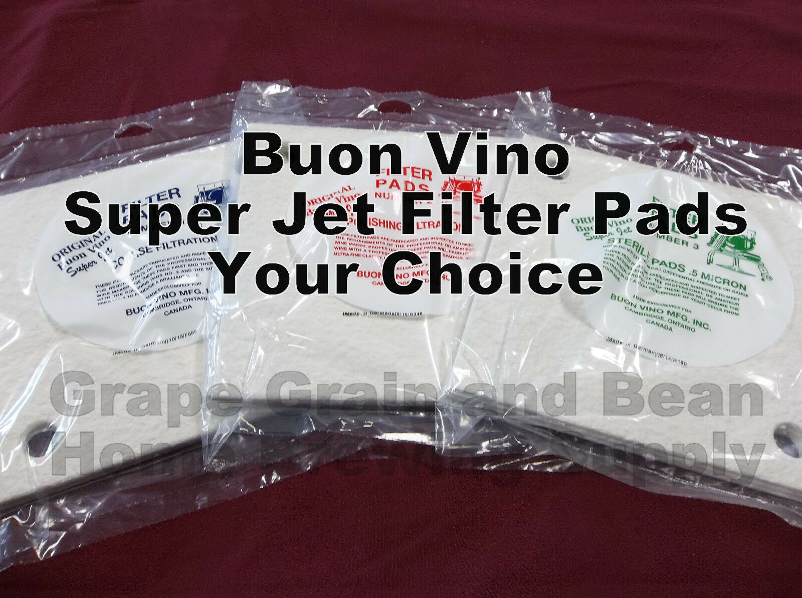 Buon Vino Super Jet Filter Pads, Buon Vino Super Jet Filter Pads, Your Choice!!!