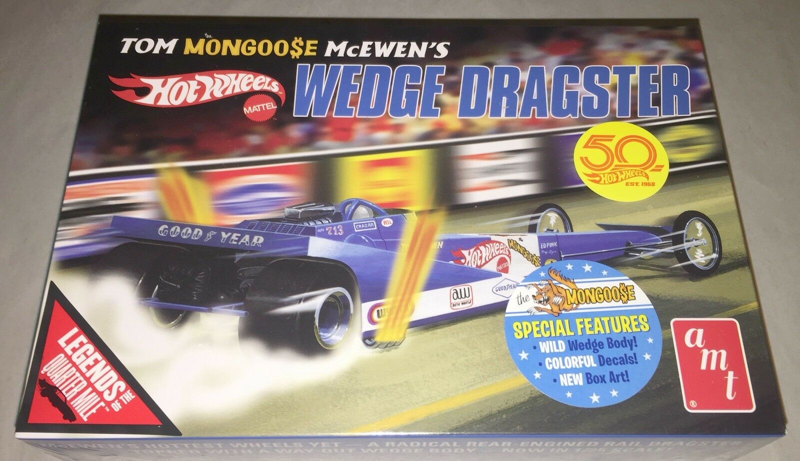 Amt Tom Mongoose Mcewen Hot Wheels Wedge Dragster 1:25 Model Car Kit 1069