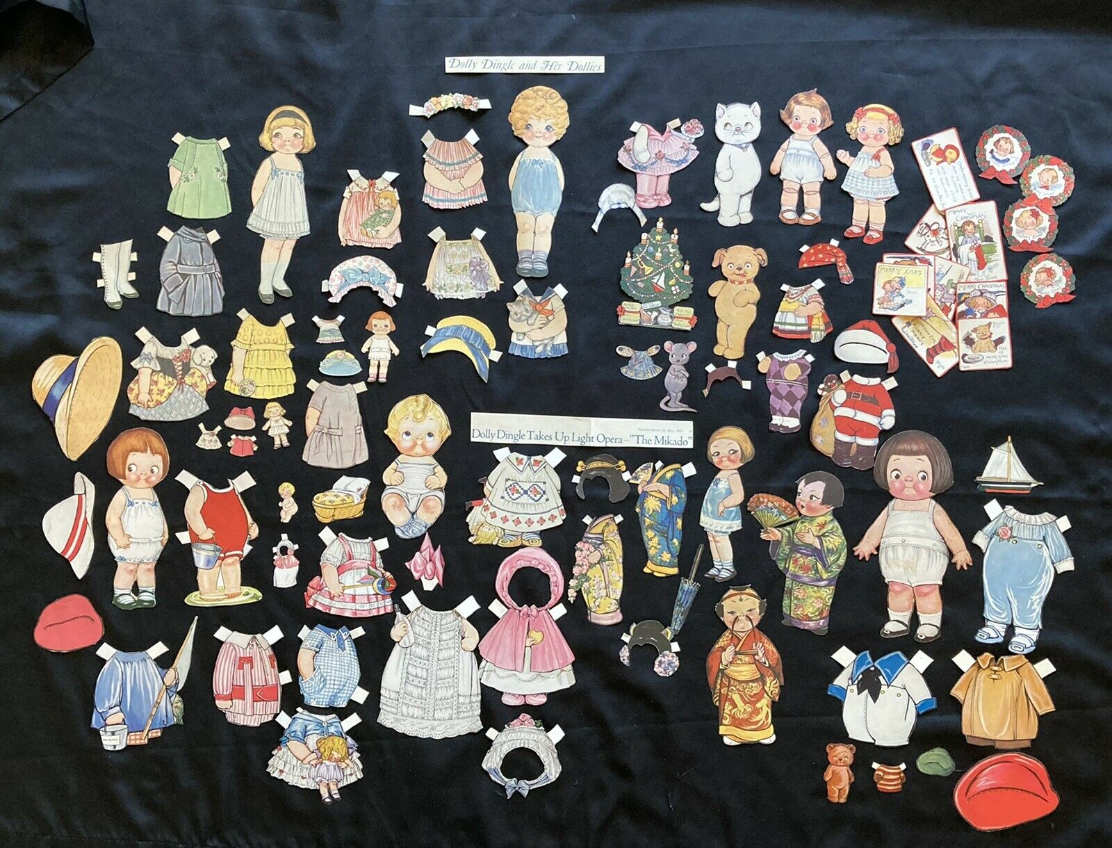 Nice Lot Of Old Cut Dolly Dingle Paper Dolls, Grace Drayton, Pictorial Review