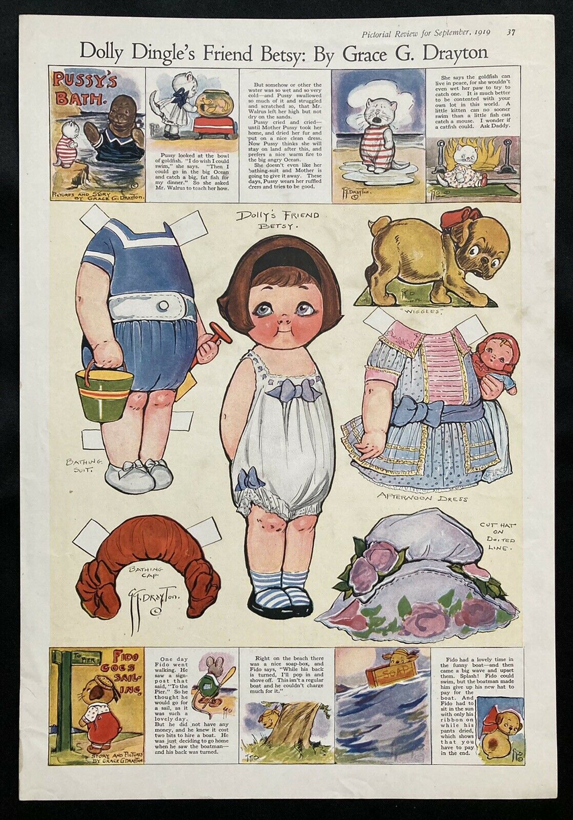 Dolly Dingle’s Friend Betsy Magazine Paper Doll, 1919, Grace Drayton
