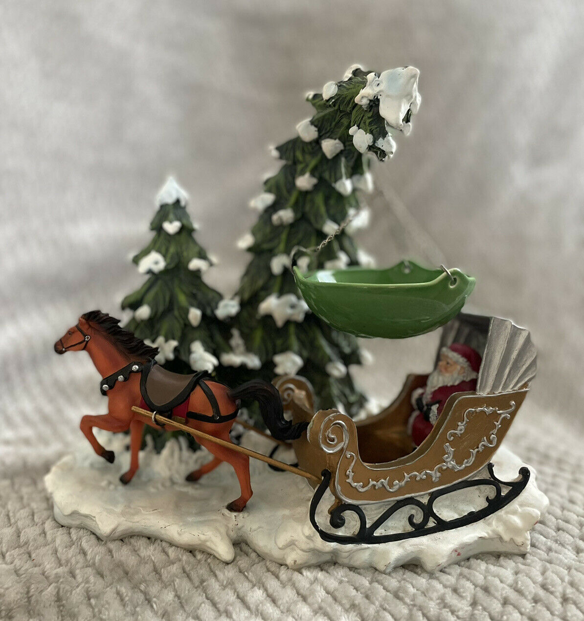 Christmas “sleigh Ride” Santa And Horse Tart Wax Warmer